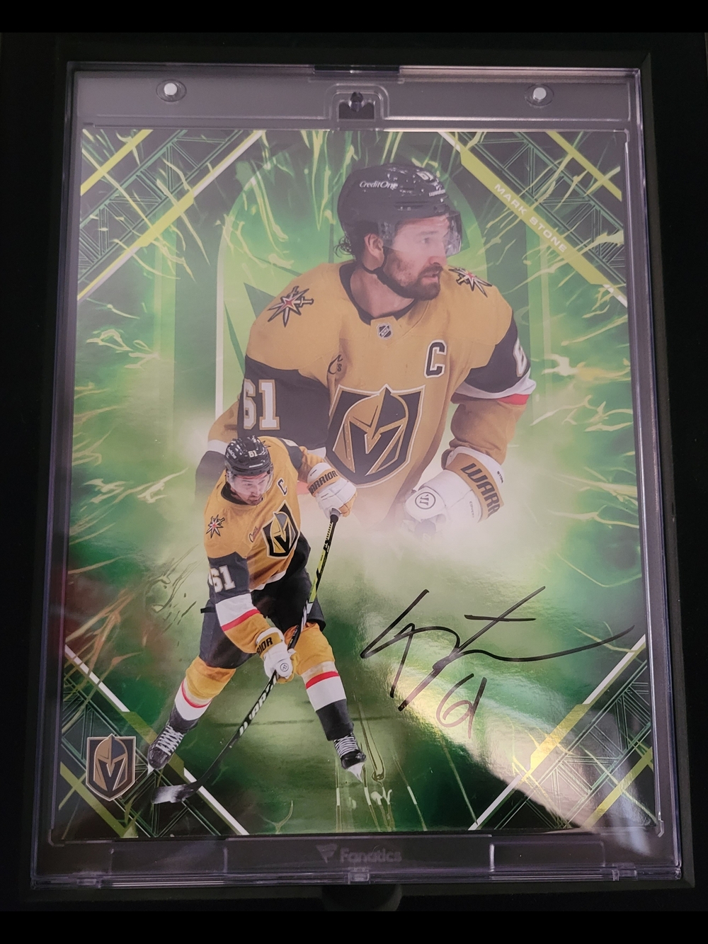 Fanatics Vegas Golden Knights Collectible Sticker - Gold & Neon Green 65/99